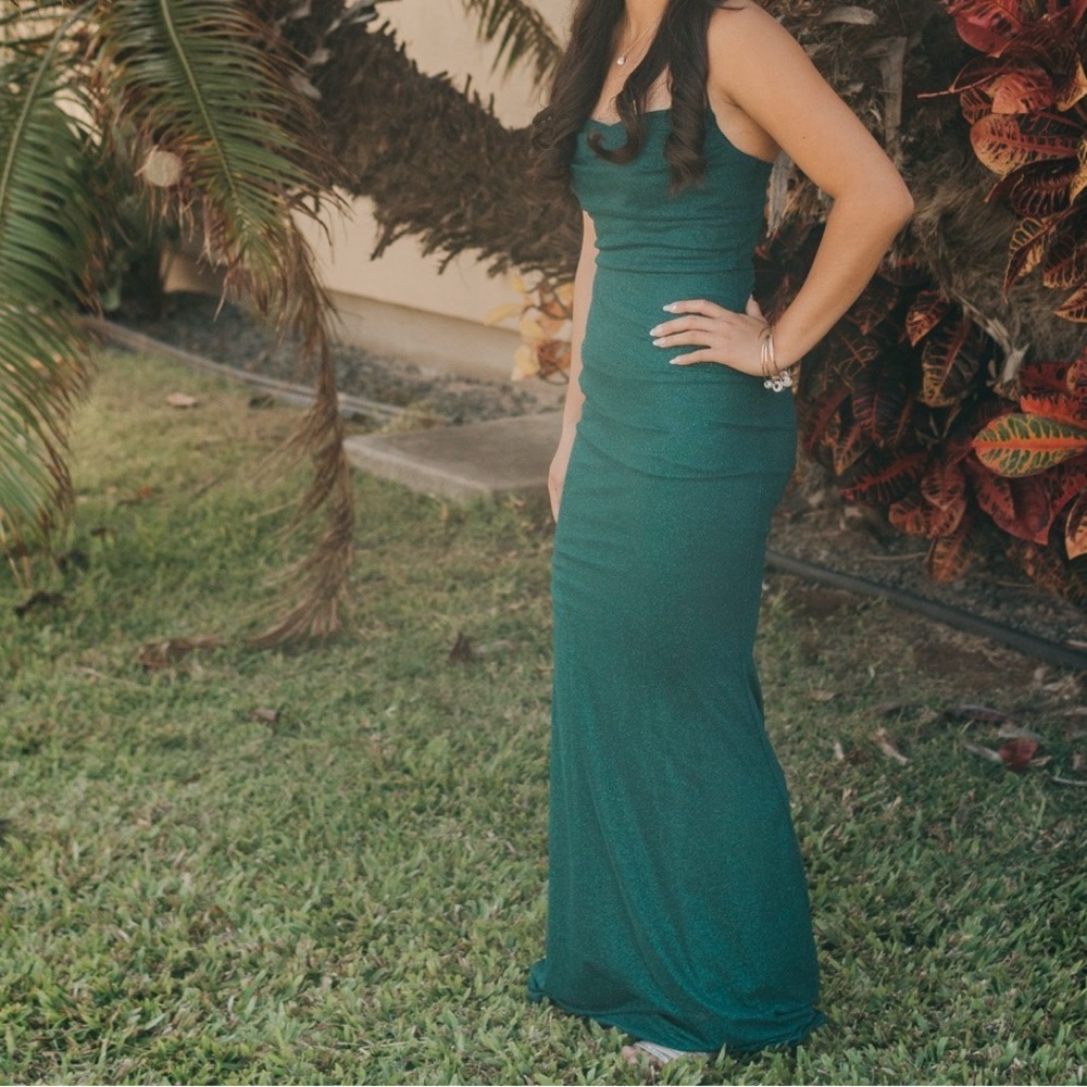 Windsor Strapless Teal Dress